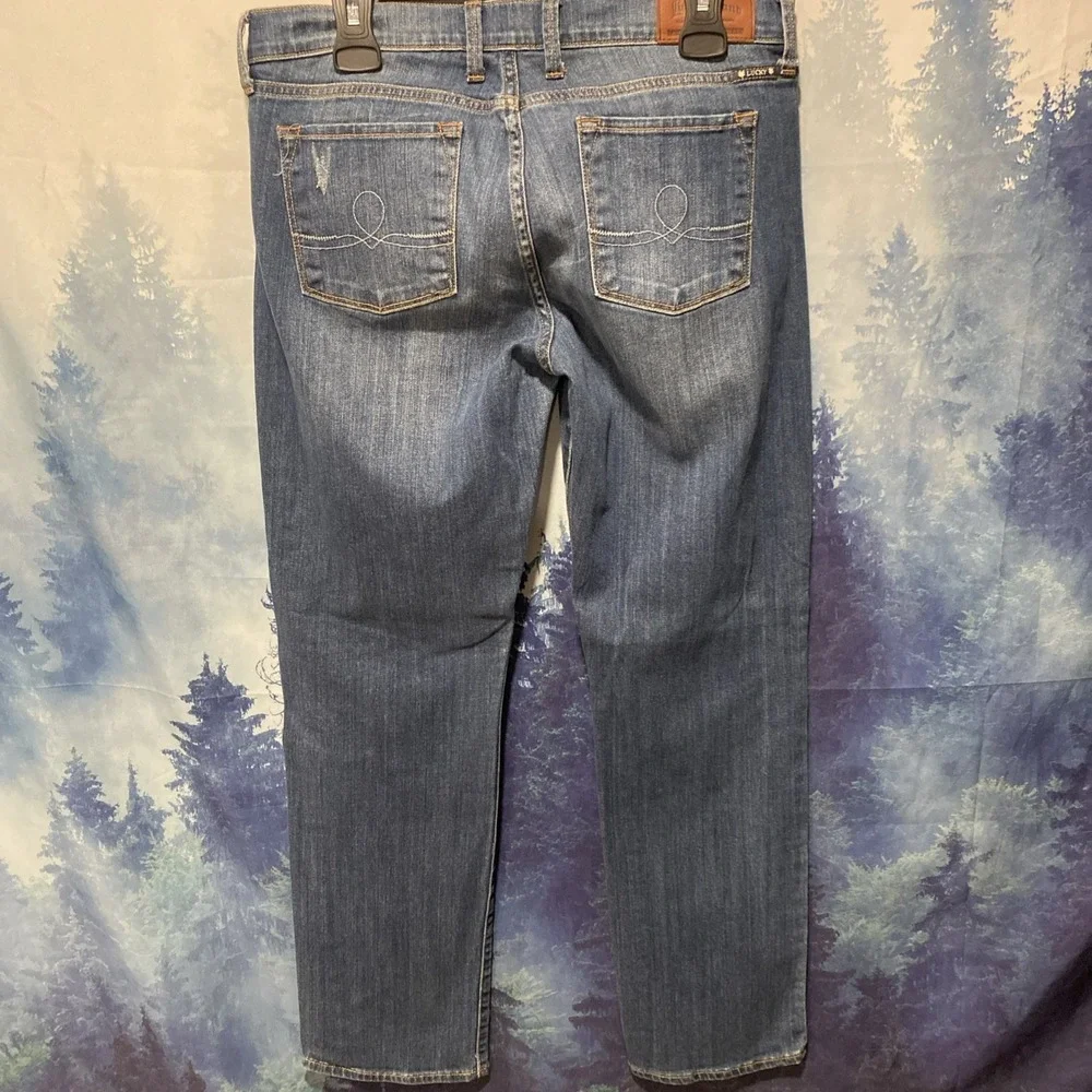 Lucky  BRAND Sofia Straight High Back Rise Blue Denim Jeans  14/32